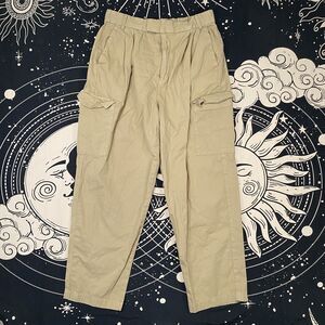 GAP Wide Leg Cargo Pants Womens Size 10 Khaki Loose Fit Utility Y2K Streetwear